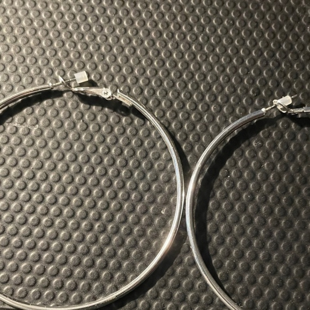 Silver Hoops
